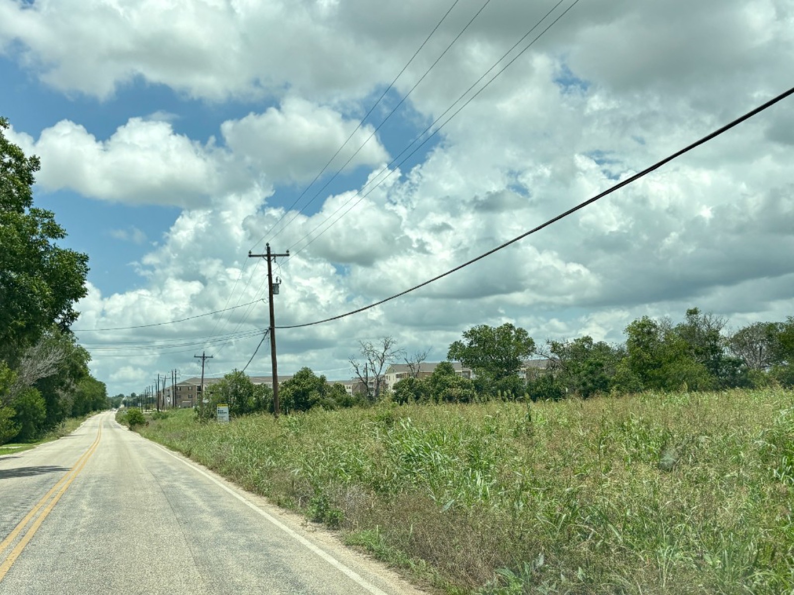 Harris Hill Road heading toward Whispering Pointe Apartments
