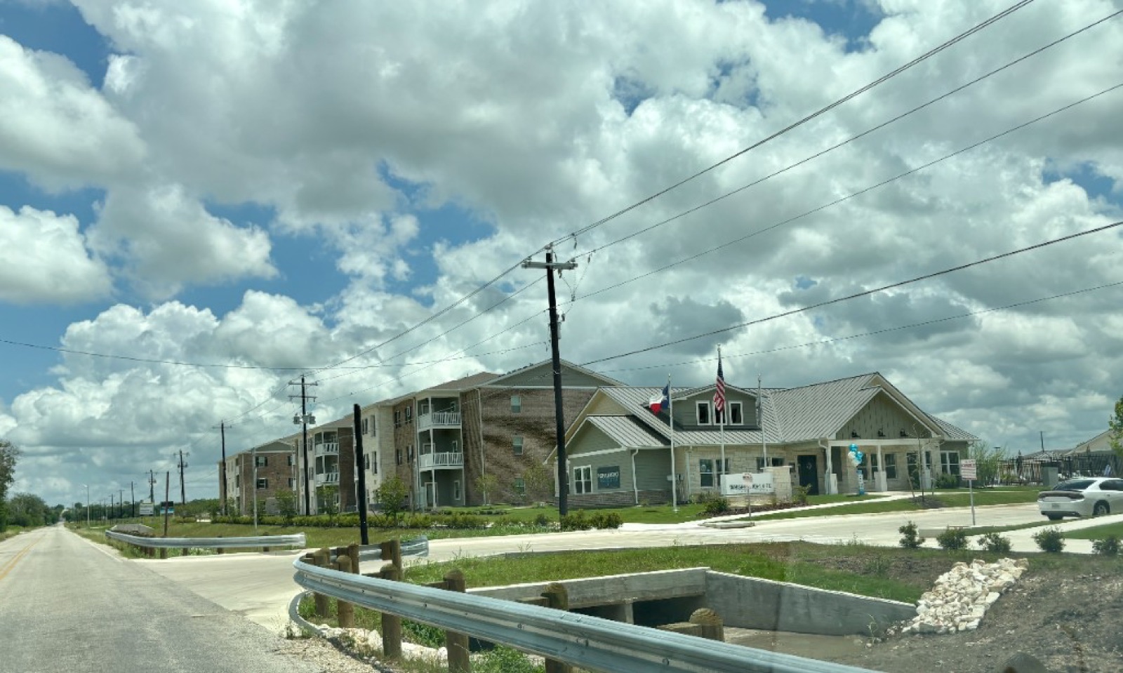 Whispering Pointe Apartments along Harris Hill Road